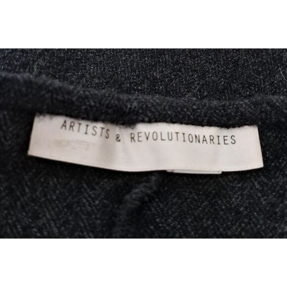Artists & Revolutionaries Womens Large Cropped Wool Vest Dark Gray MINIMALIST - Picture 5 of 7